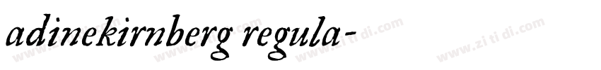 adinekirnberg regula字体转换